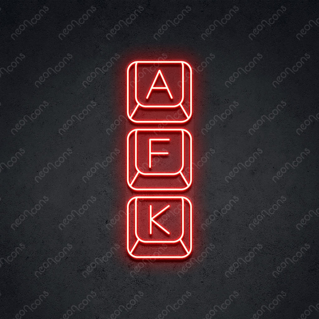 'Away From Keyboard' Neon Sign 45cm (1.5ft) / Red / LED by Neon Icons
