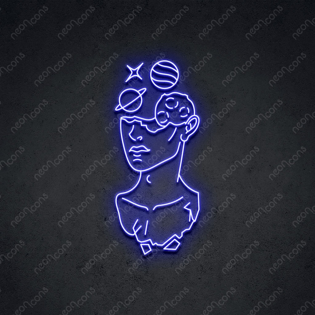 "Galactic David" LED Neon 60cm (2ft) / Blue / LED Neon by Neon Icons