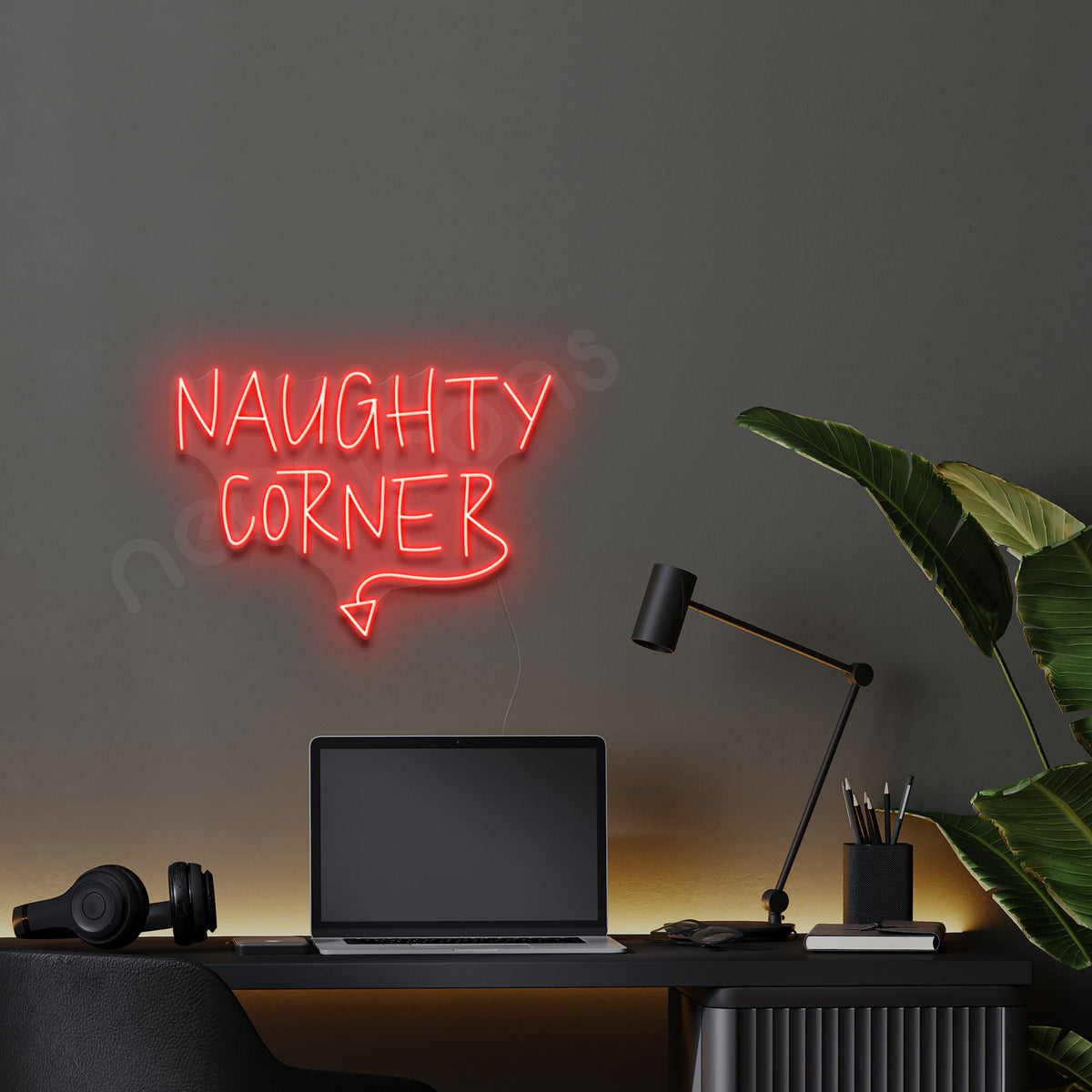 "Naughty Corner" Neon Sign Neon Icons