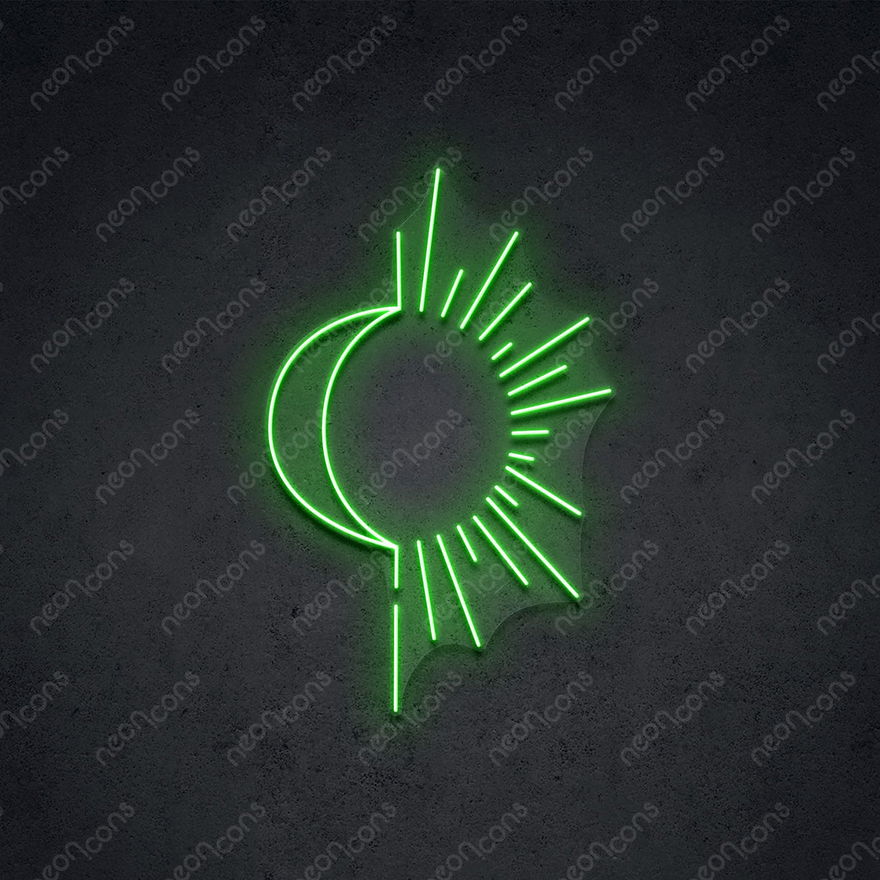 "Sunshine & Moonshine" LED Neon 60cm (2ft) / Green / LED Neon by Neon Icons