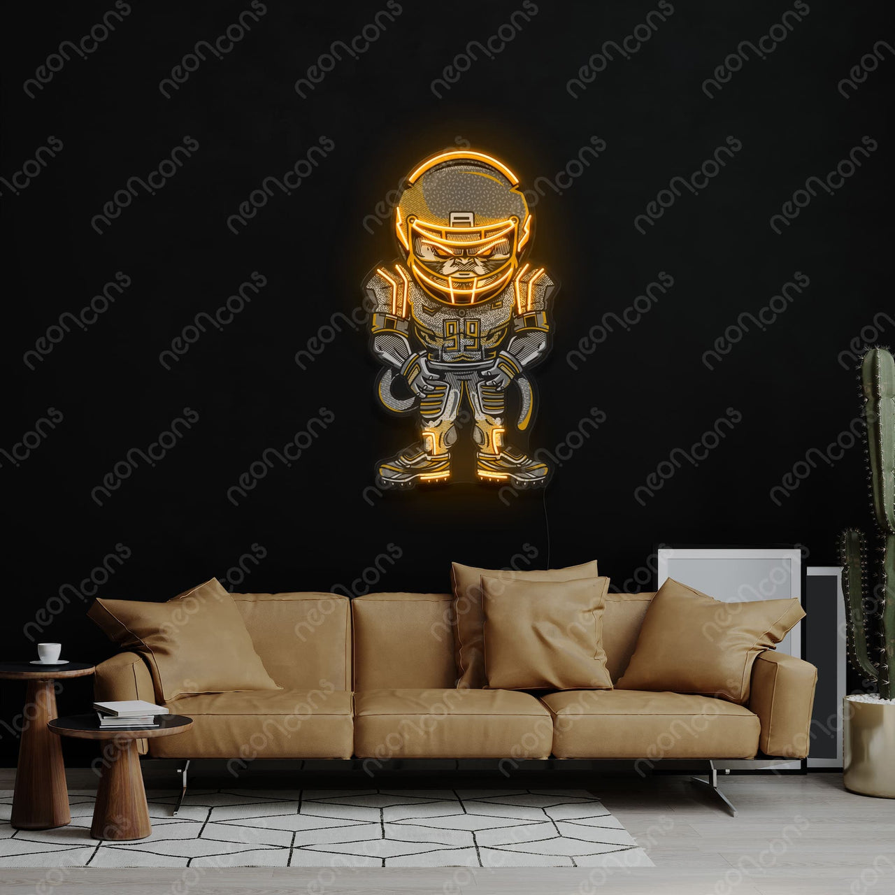 "Touchdown" LED Neon x Print by Neon Icons