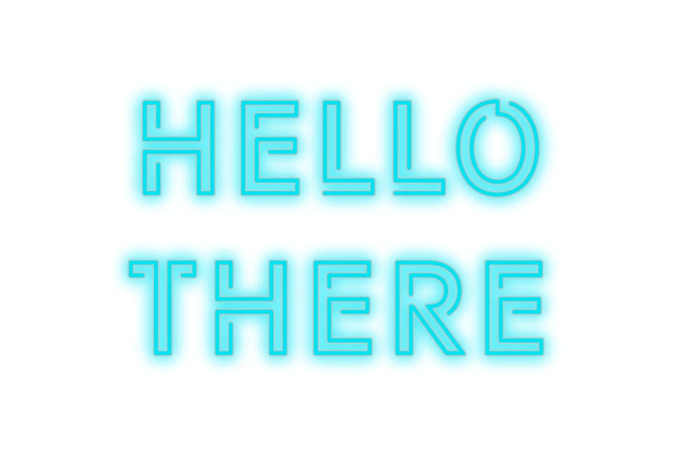 Custom Neon: Hello
there by Neon Icons