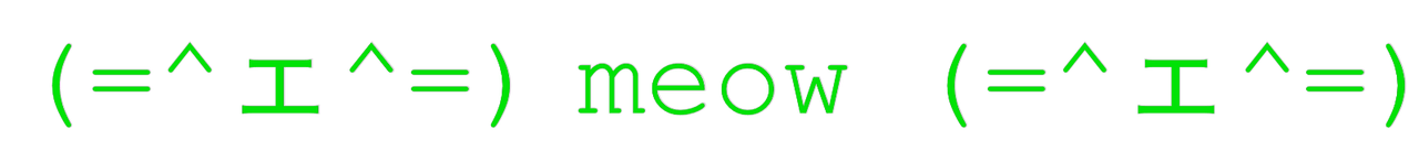 Custom Neon: (=^ェ^=) meow ... by Neon Icons