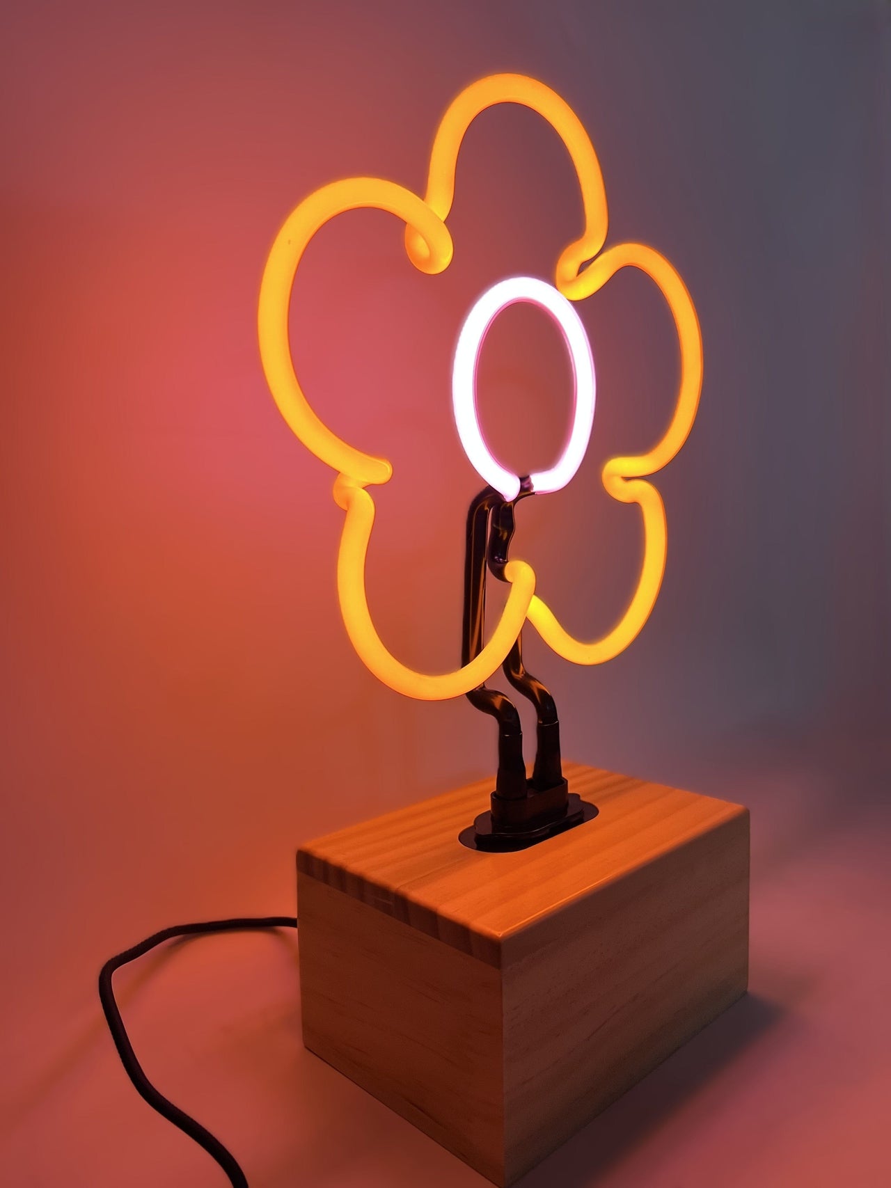 "Flower" Glass Neon Lamp by Neon Icons