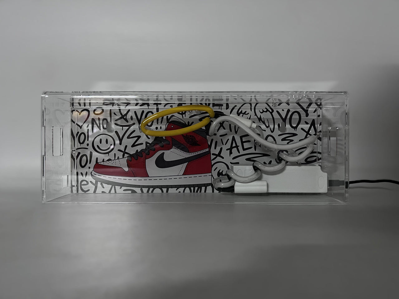 "Holy Grail" Glass Neon Lamp in Acrylic Box by Neon Icons