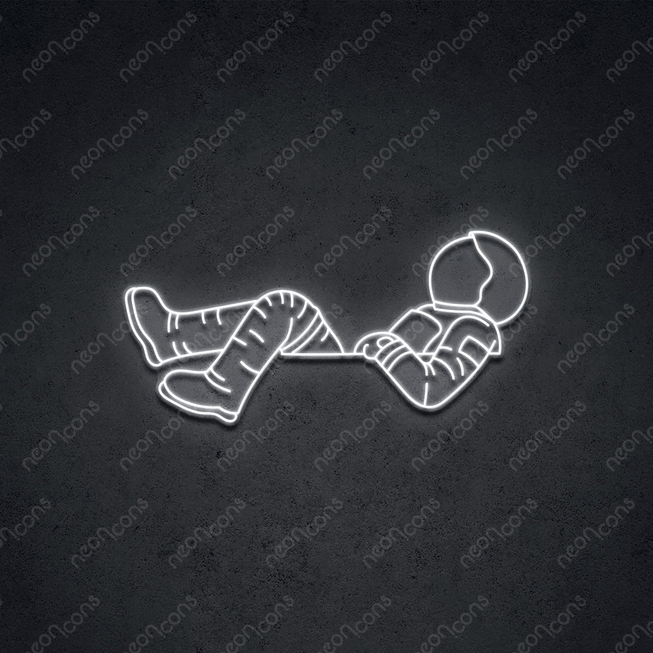 "Lost in Space" LED Neon Sign 60cm (2ft) / White / LED Neon by Neon Icons