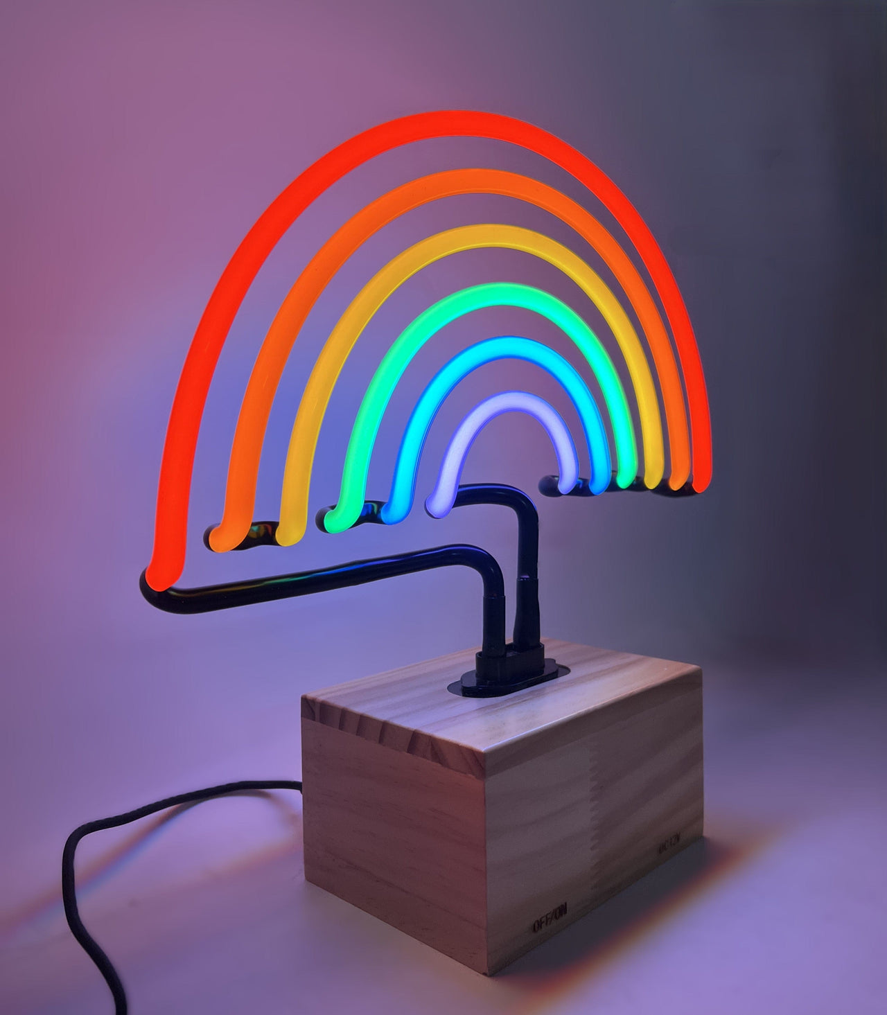 "Rainbow" Glass Neon Lamp by Neon Icons