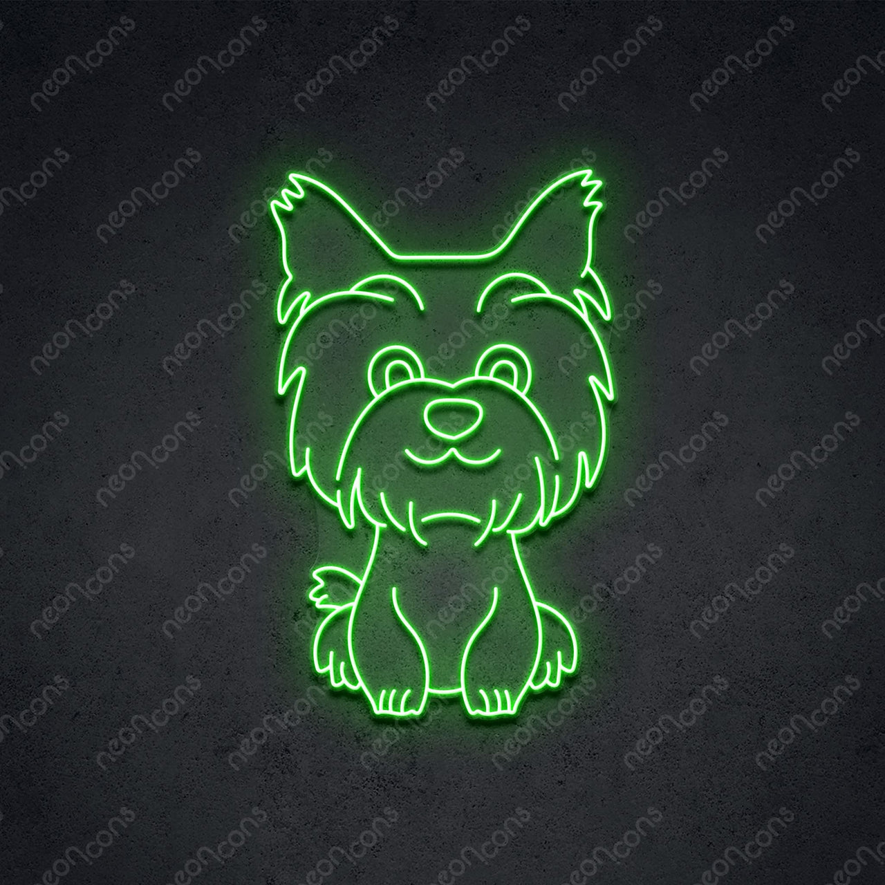 "Yorkshire terrier Puppy" LED Neon 60cm (2ft) / Green / LED Neon by Neon Icons